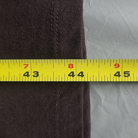 Nap House Dress Shirred Bodice Long Calf Length Dark Brown Shift Style Milkmaid - Picture 4 of 8